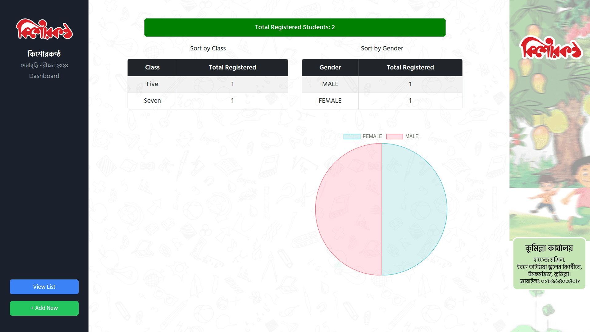 Management System for KKCC Talent Hunt '24